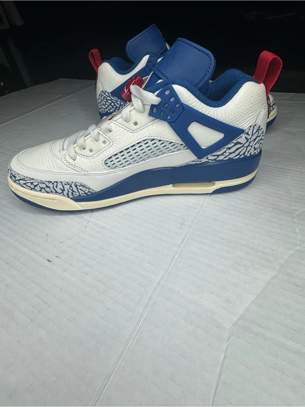 Jordan White Blue Red Retro Athletic Sneakers